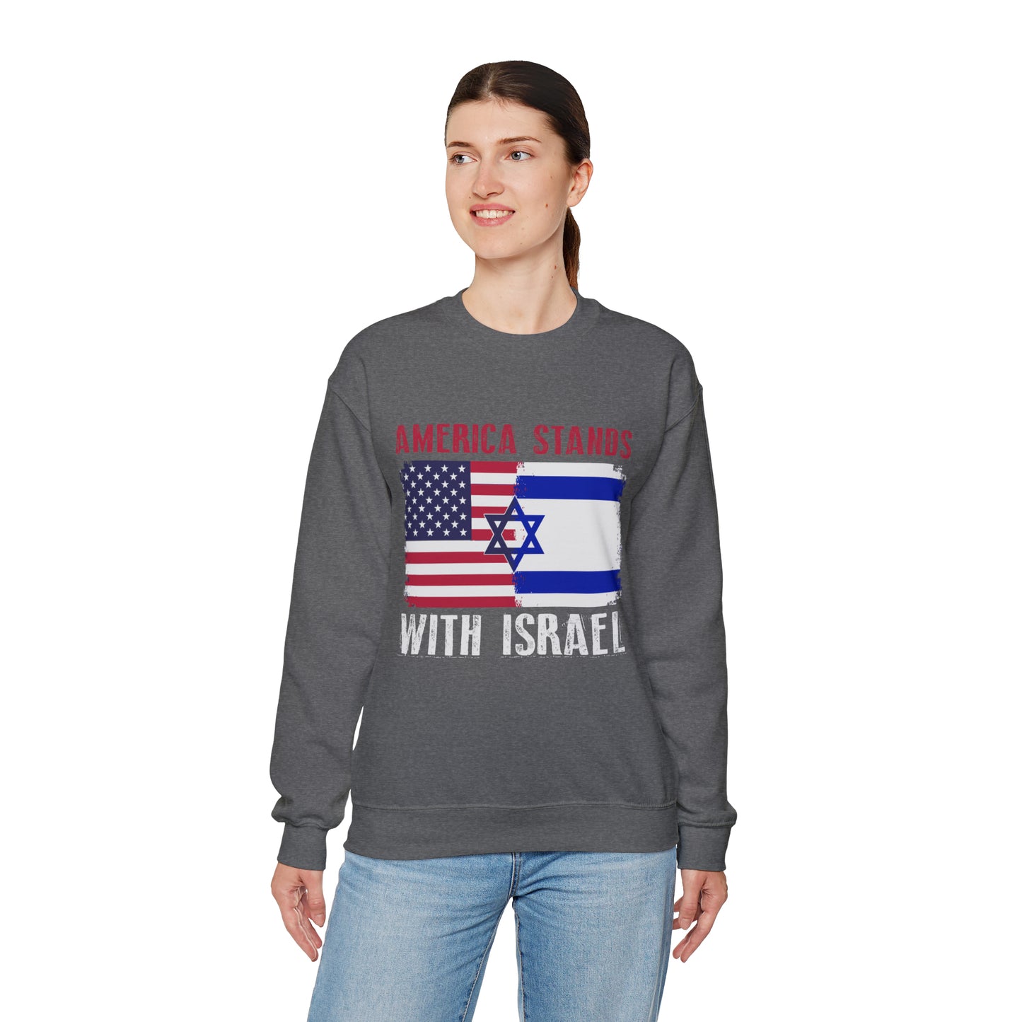 America Stands With Israel Crewneck Sweatshirt