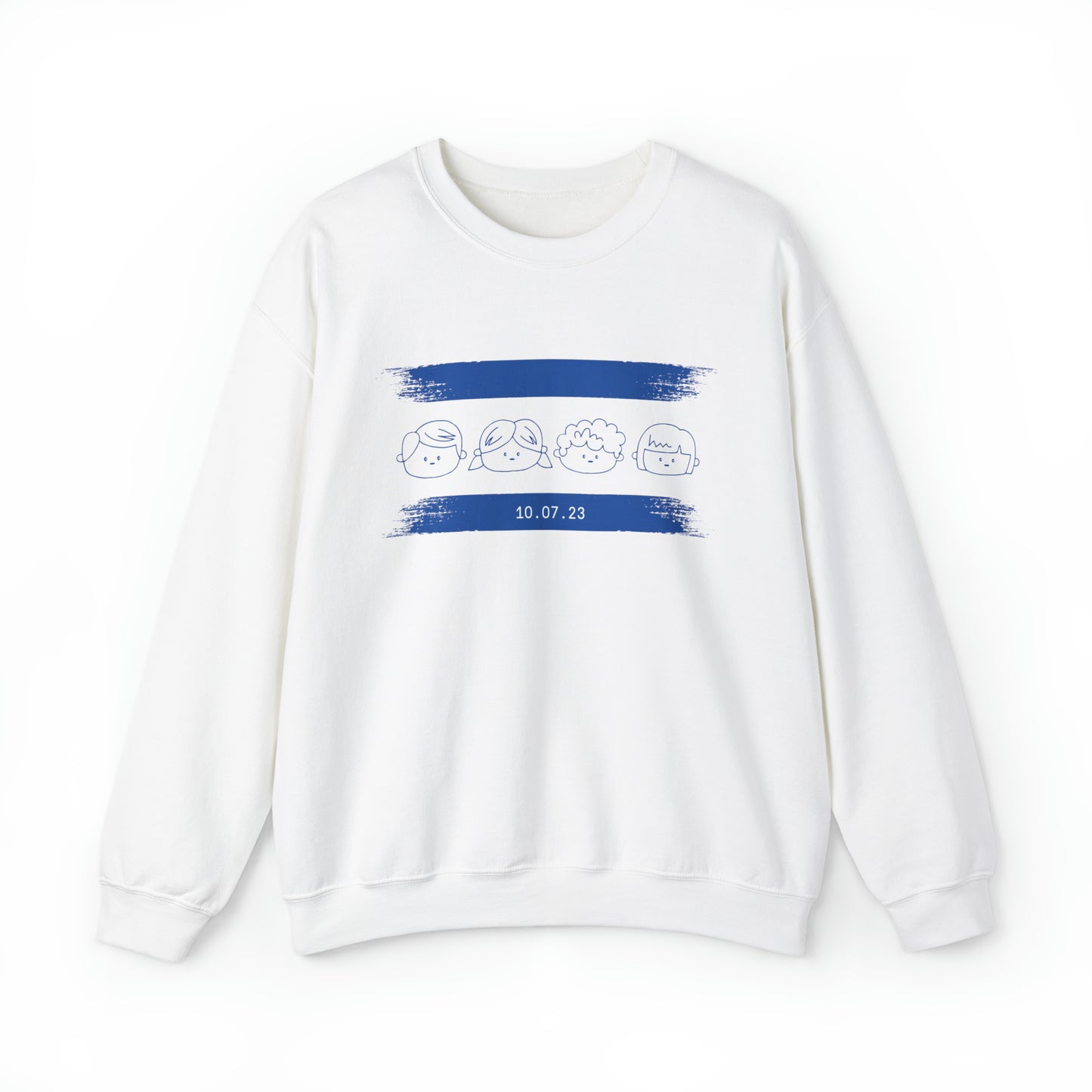 Flag With Kids Crewneck Sweatshirt