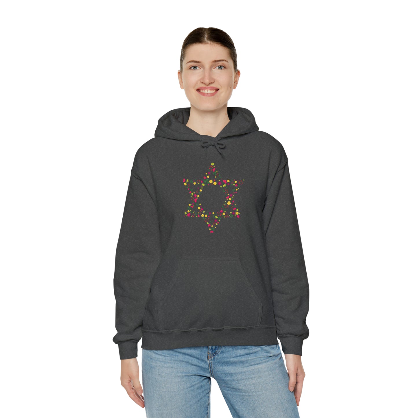 Star of David Flowers Hoodie Sweatshirt