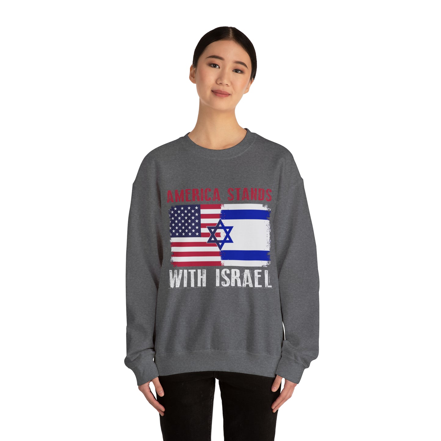 America Stands With Israel Crewneck Sweatshirt