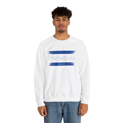 Flag With Kids Crewneck Sweatshirt