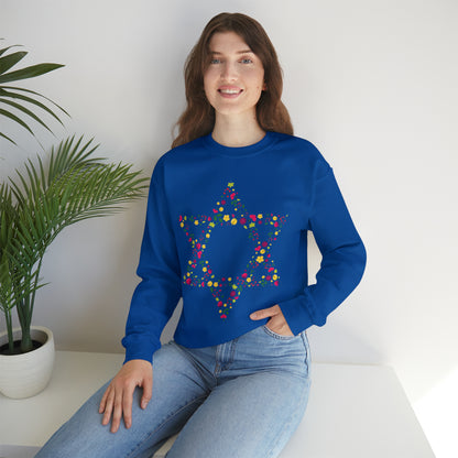 Star of David Flowers Crewneck Sweatshirt