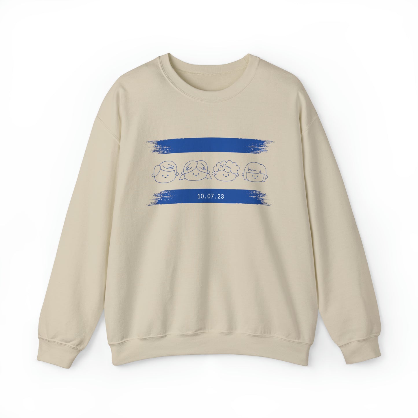 Flag With Kids Crewneck Sweatshirt