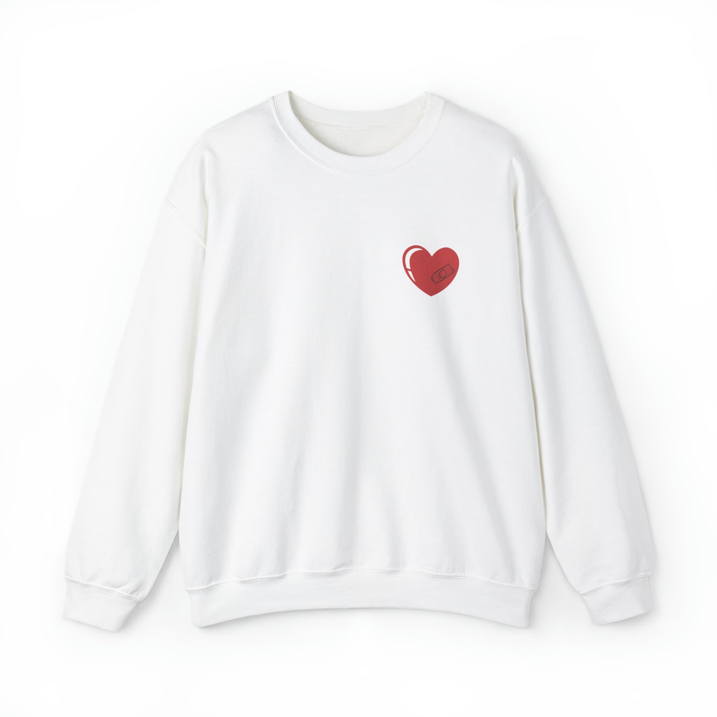 Heart With Band-Aid Crewneck Sweatshirt