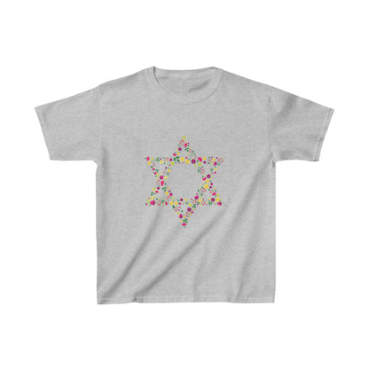 Star of David Flowers Kids T-Shirt