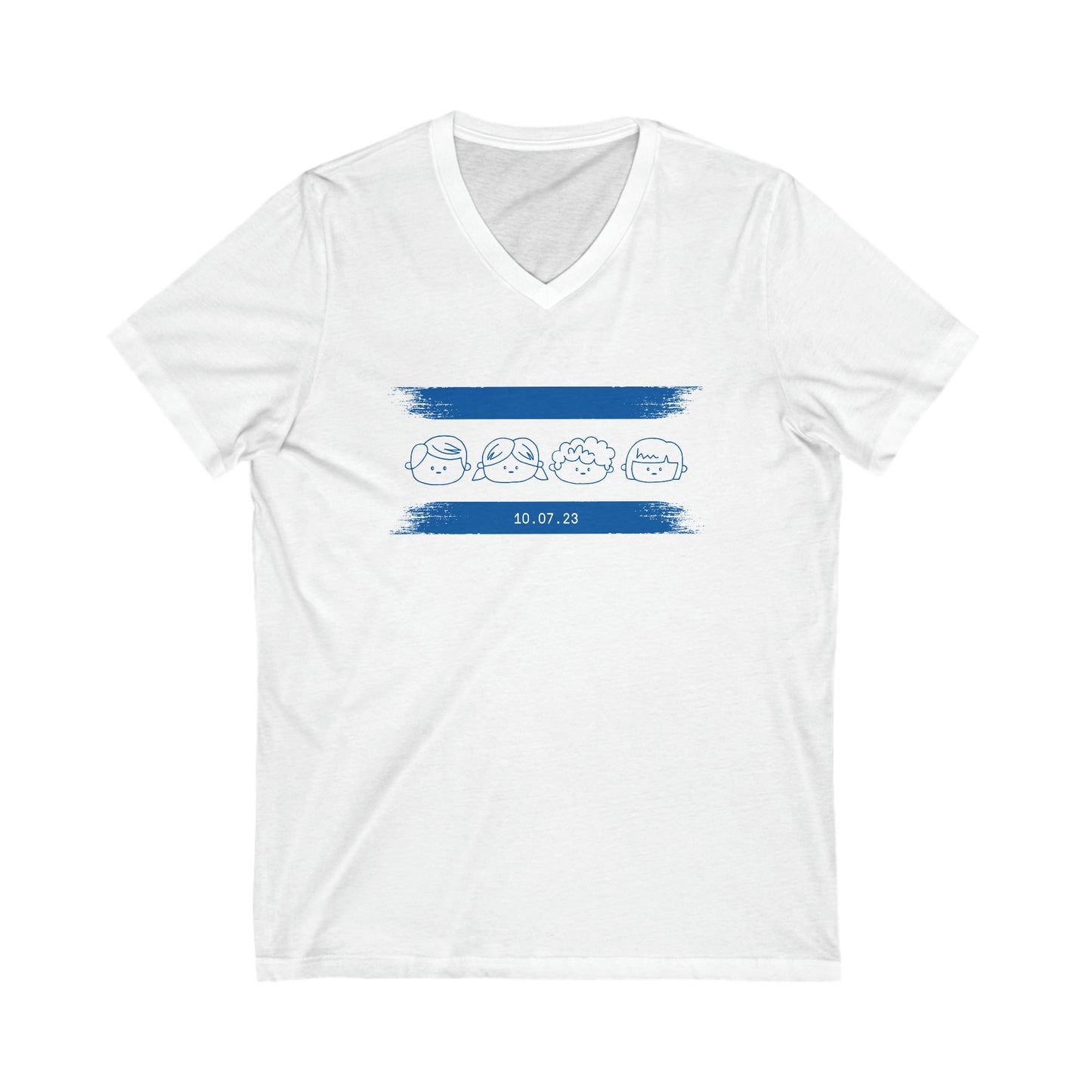 Flag With Kids V-Neck Tee