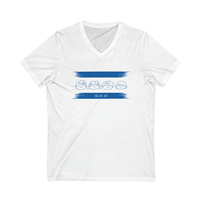 Flag With Kids V-Neck Tee