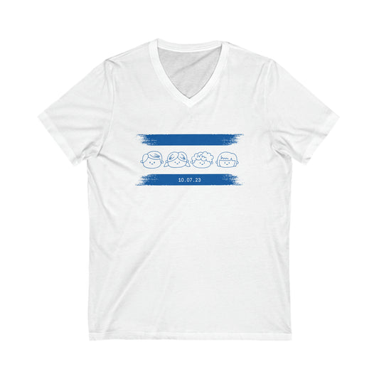 Flag With Kids V-Neck Tee