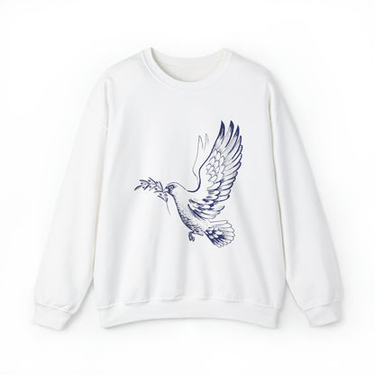 Dove With Olive Branch Crewneck Sweatshirt