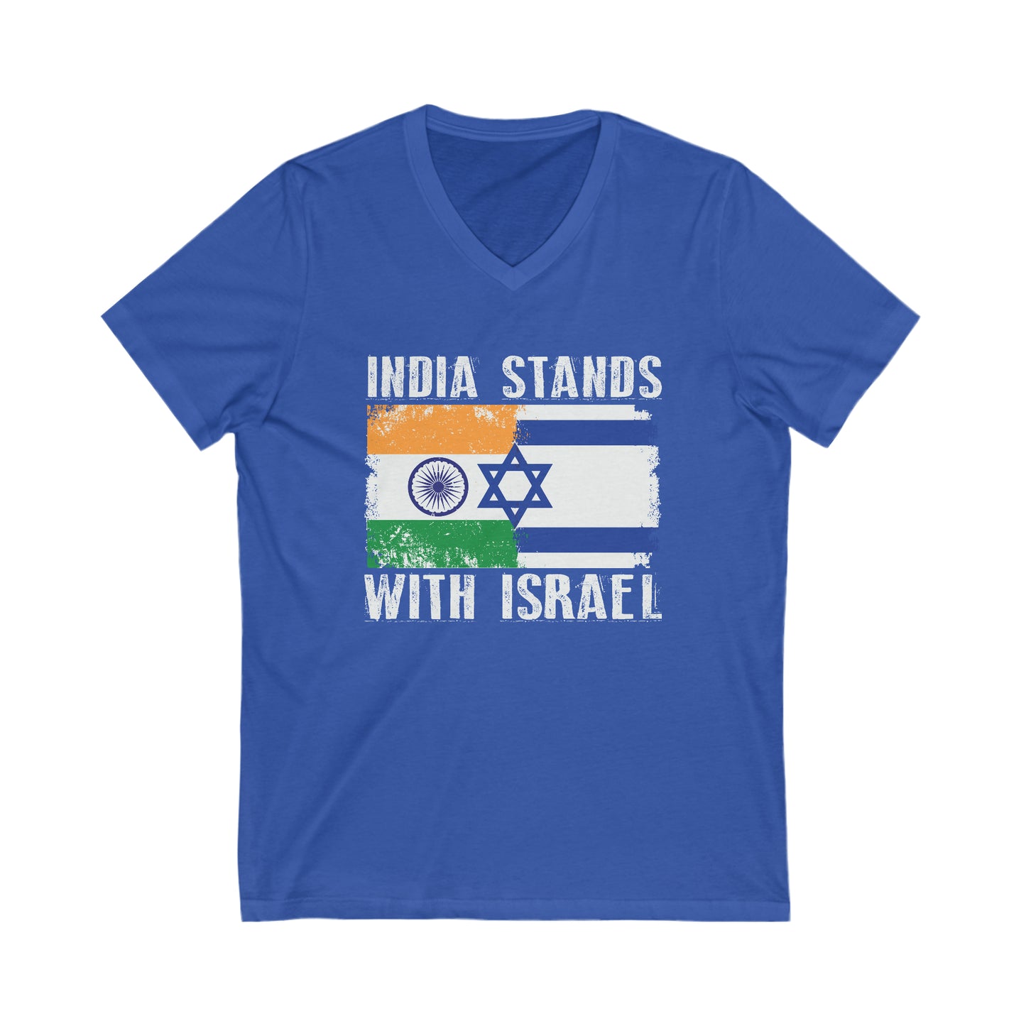 India Stands With Israel  V-Neck Tee