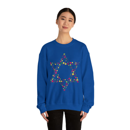 Star of David Flowers Crewneck Sweatshirt