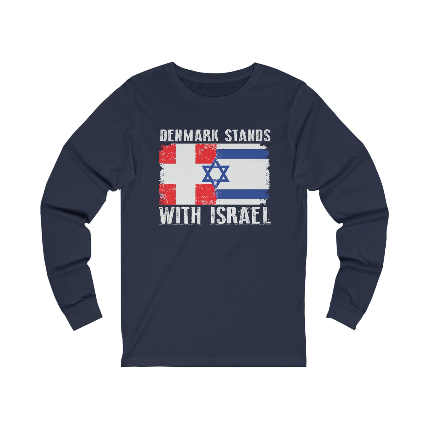 Denmark Stands With Israel Long Sleeve Tee