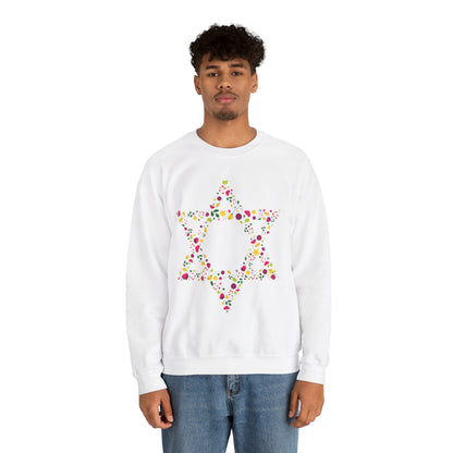 Star of David Flowers Crewneck Sweatshirt