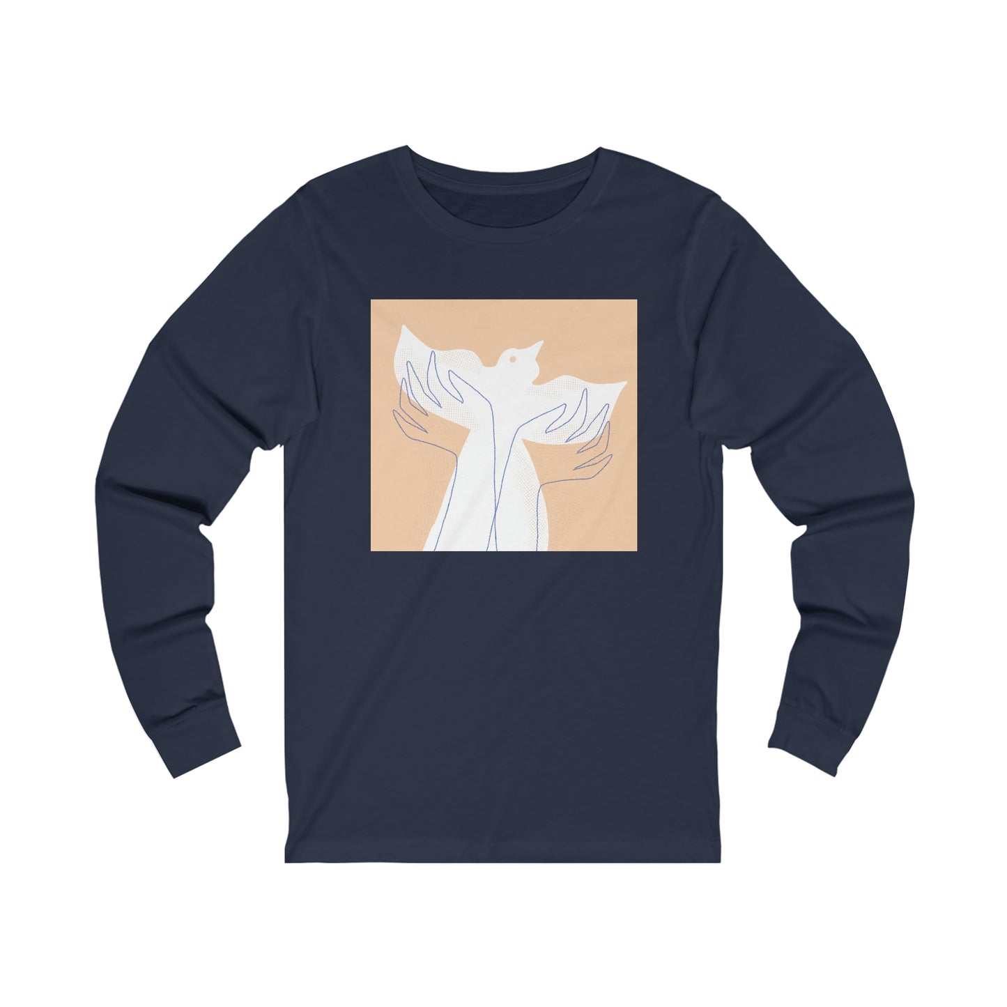 Wings of Harmony Long Sleeve Tee - A Symbol of Peace and Hope