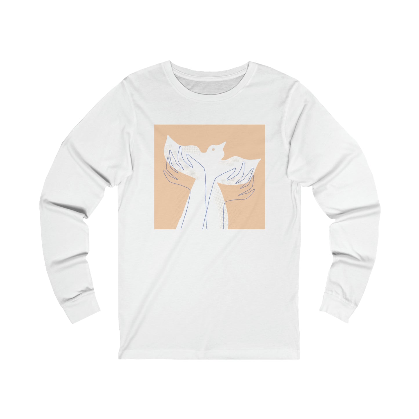 Wings of Harmony Long Sleeve Tee - A Symbol of Peace and Hope