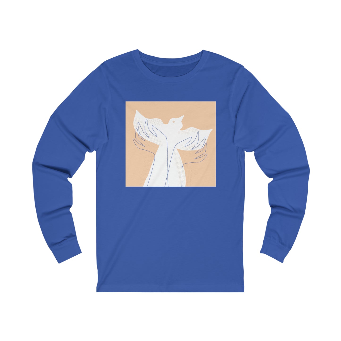 Wings of Harmony Long Sleeve Tee - A Symbol of Peace and Hope