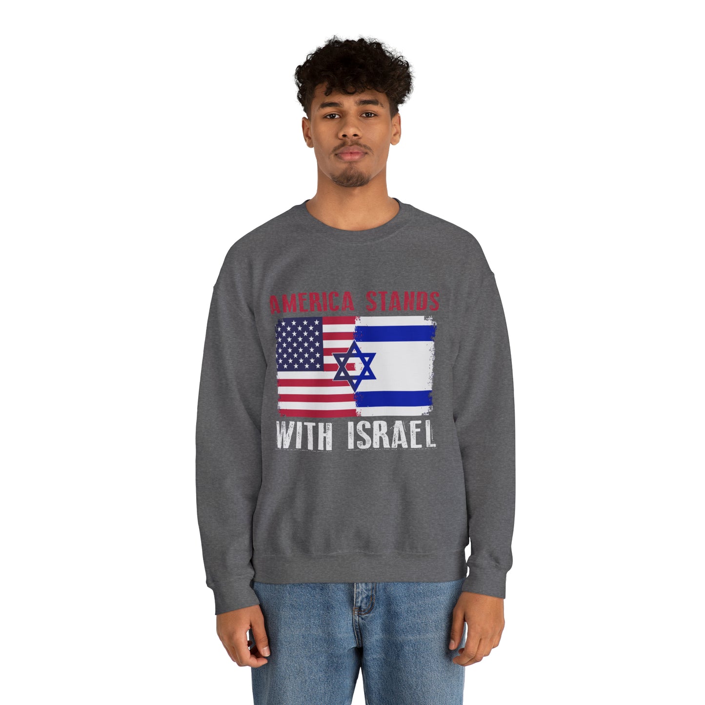 America Stands With Israel Crewneck Sweatshirt