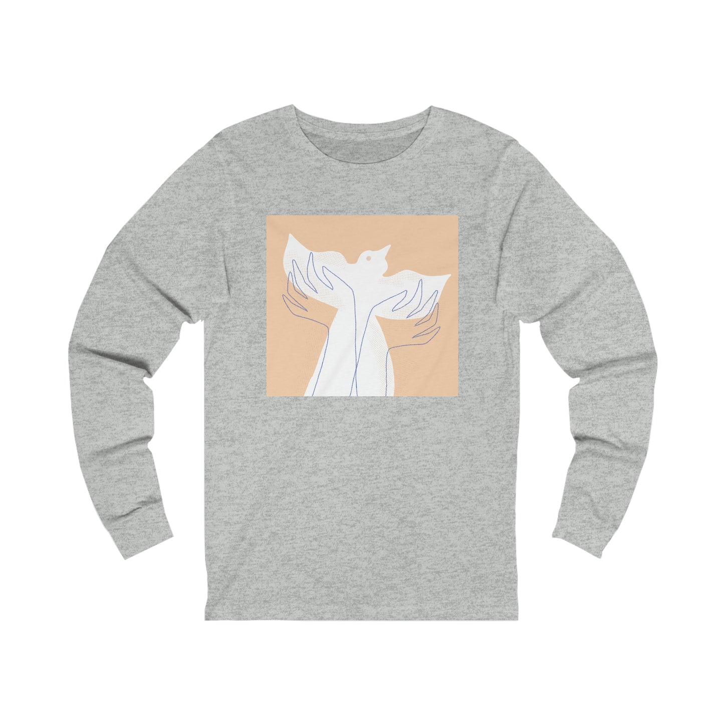 Wings of Harmony Long Sleeve Tee - A Symbol of Peace and Hope