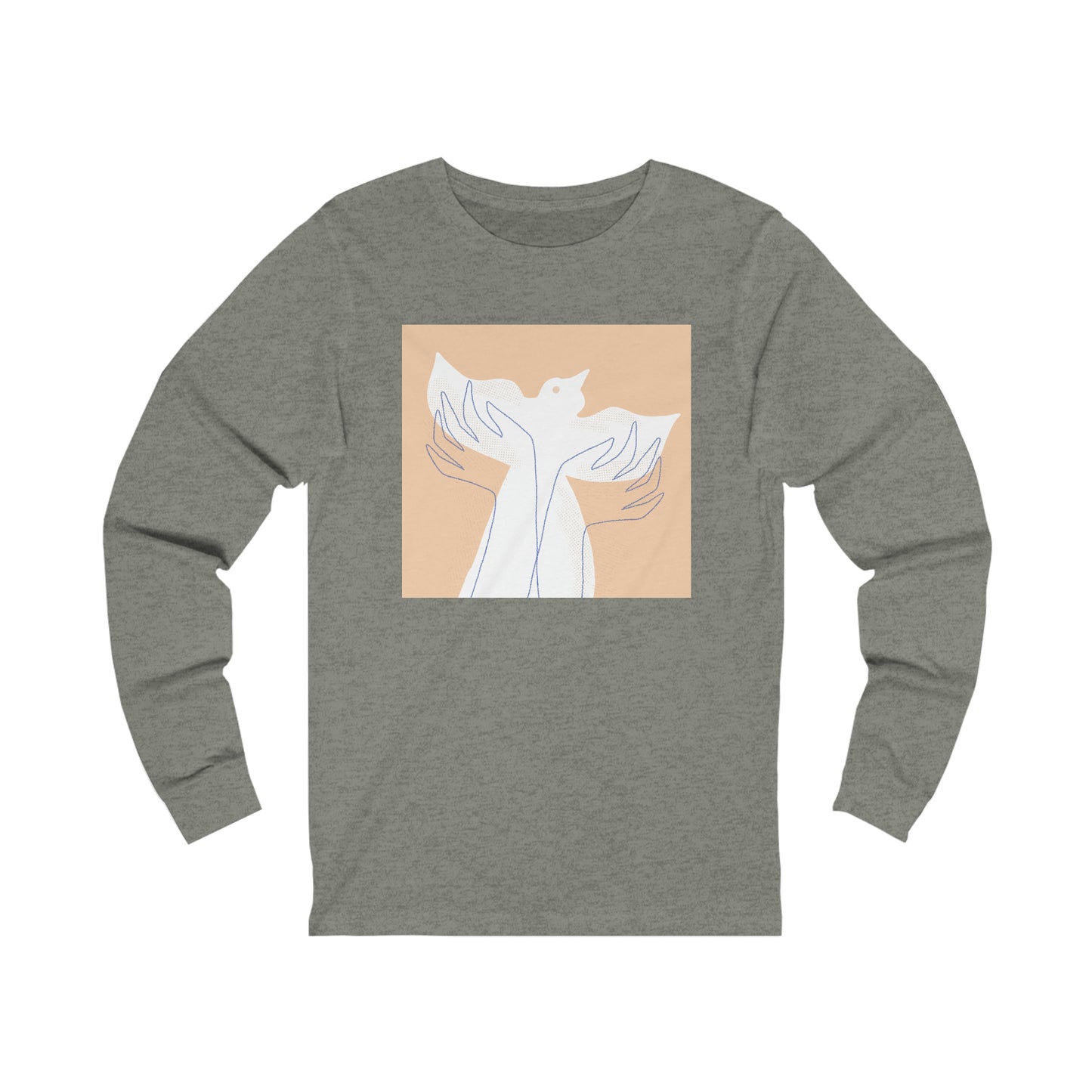 Wings of Harmony Long Sleeve Tee - A Symbol of Peace and Hope