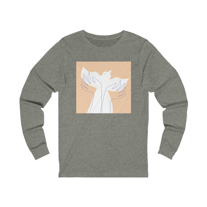 Wings of Harmony Long Sleeve Tee - A Symbol of Peace and Hope