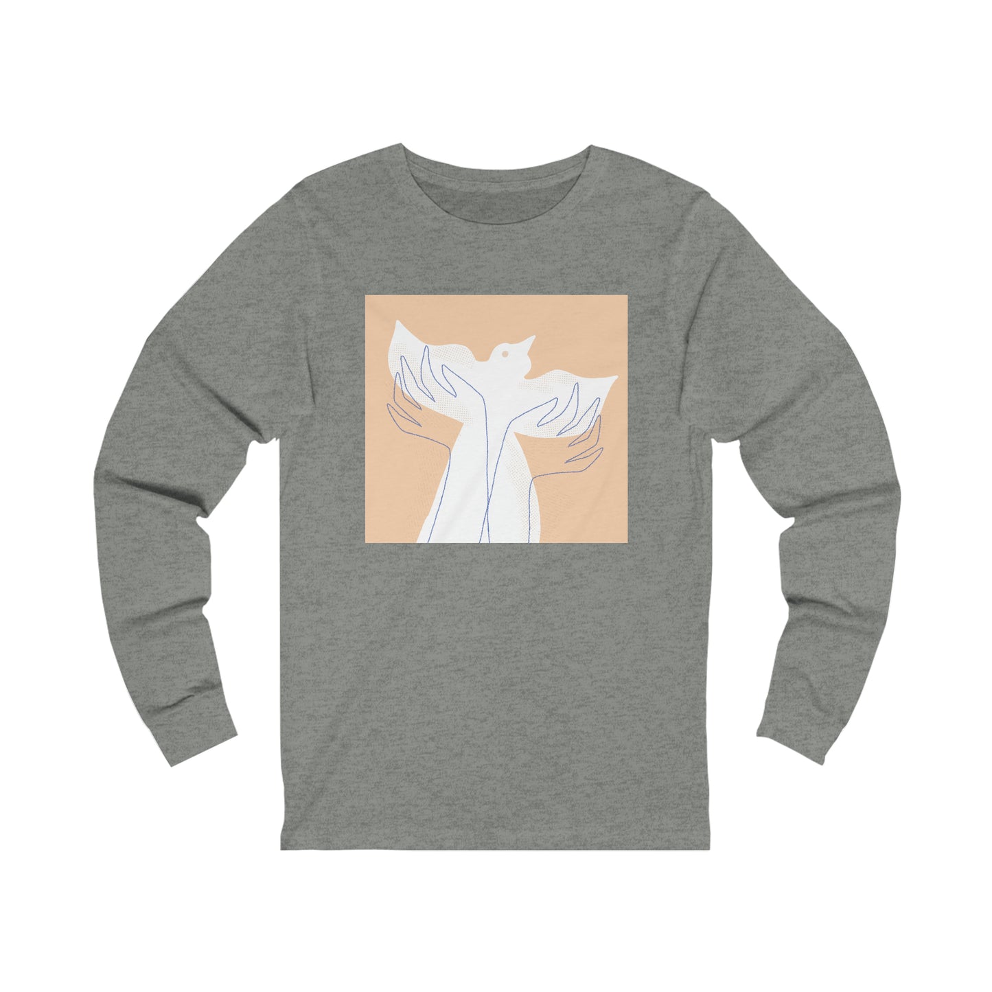 Wings of Harmony Long Sleeve Tee - A Symbol of Peace and Hope