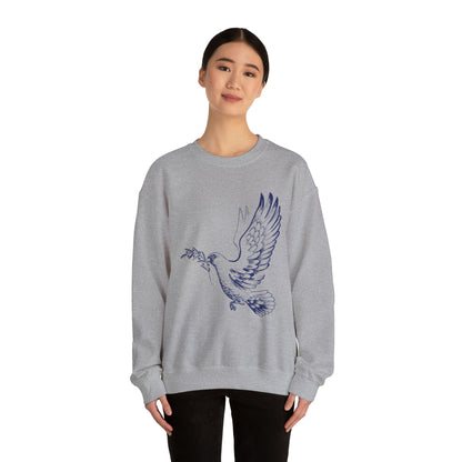 Dove With Olive Branch Crewneck Sweatshirt