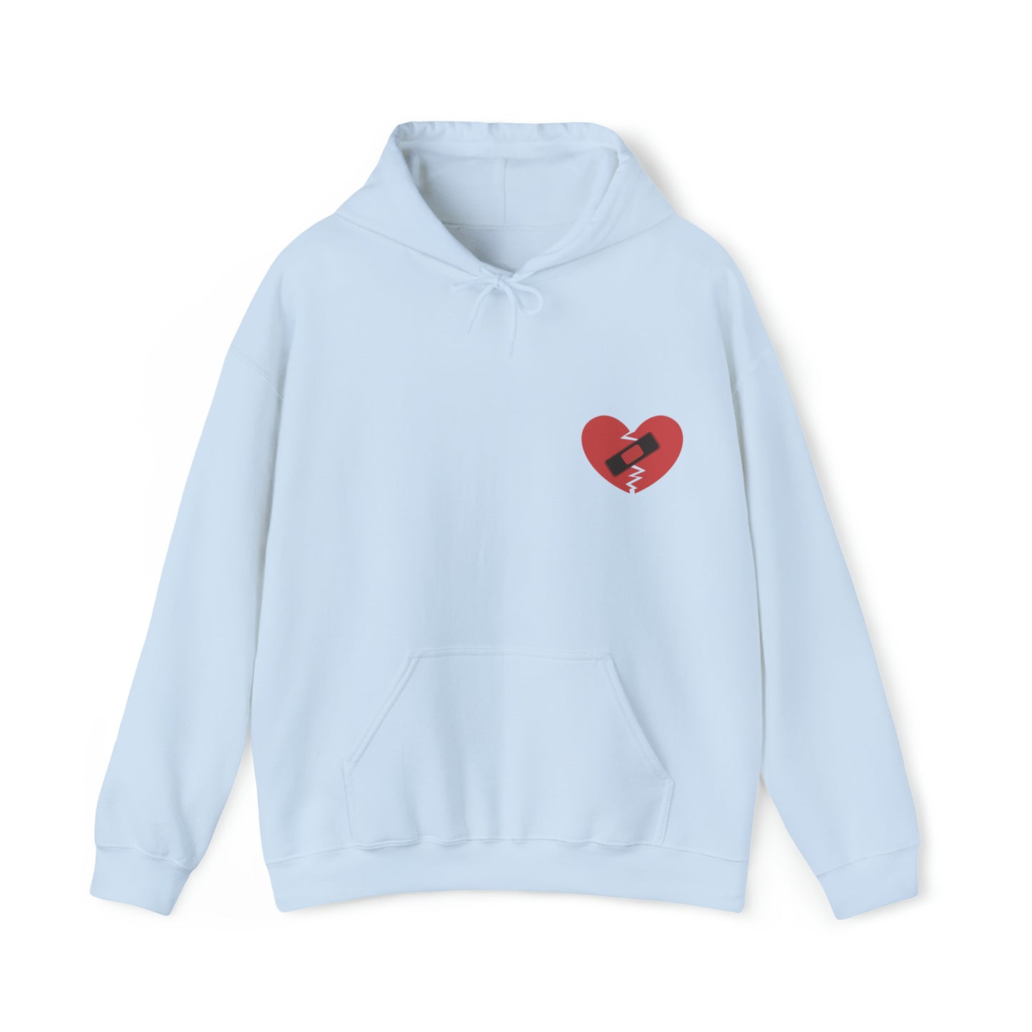 Broken Heart Band-Aid Hoodie Sweatshirt