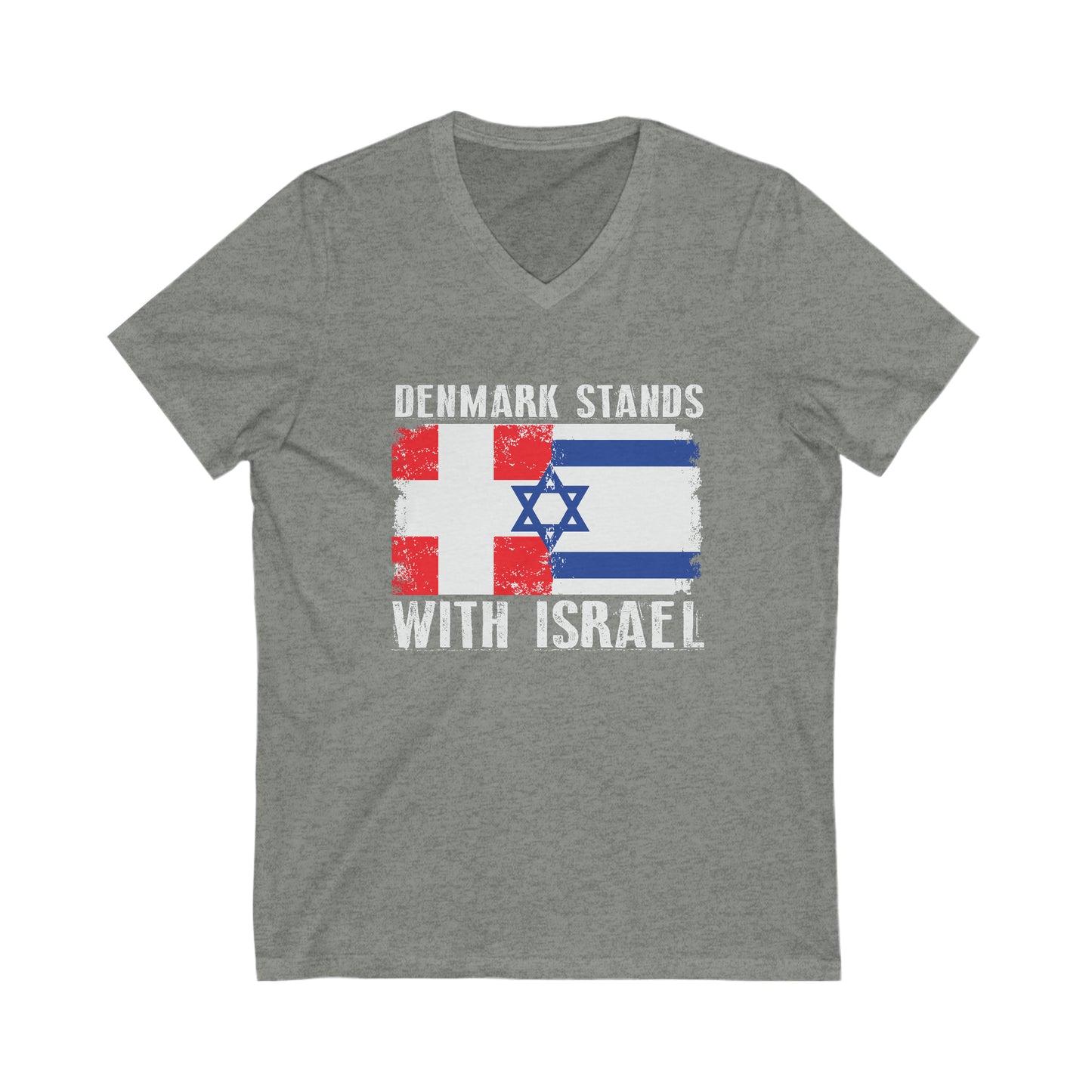 Denmark Stands With Israel V-Neck Tee