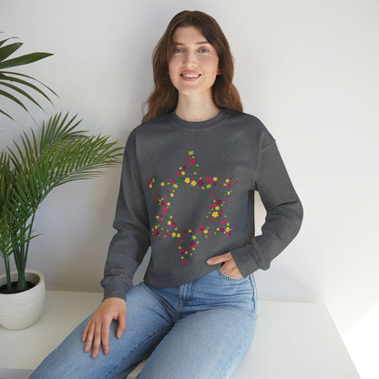 Star of David Flowers Crewneck Sweatshirt