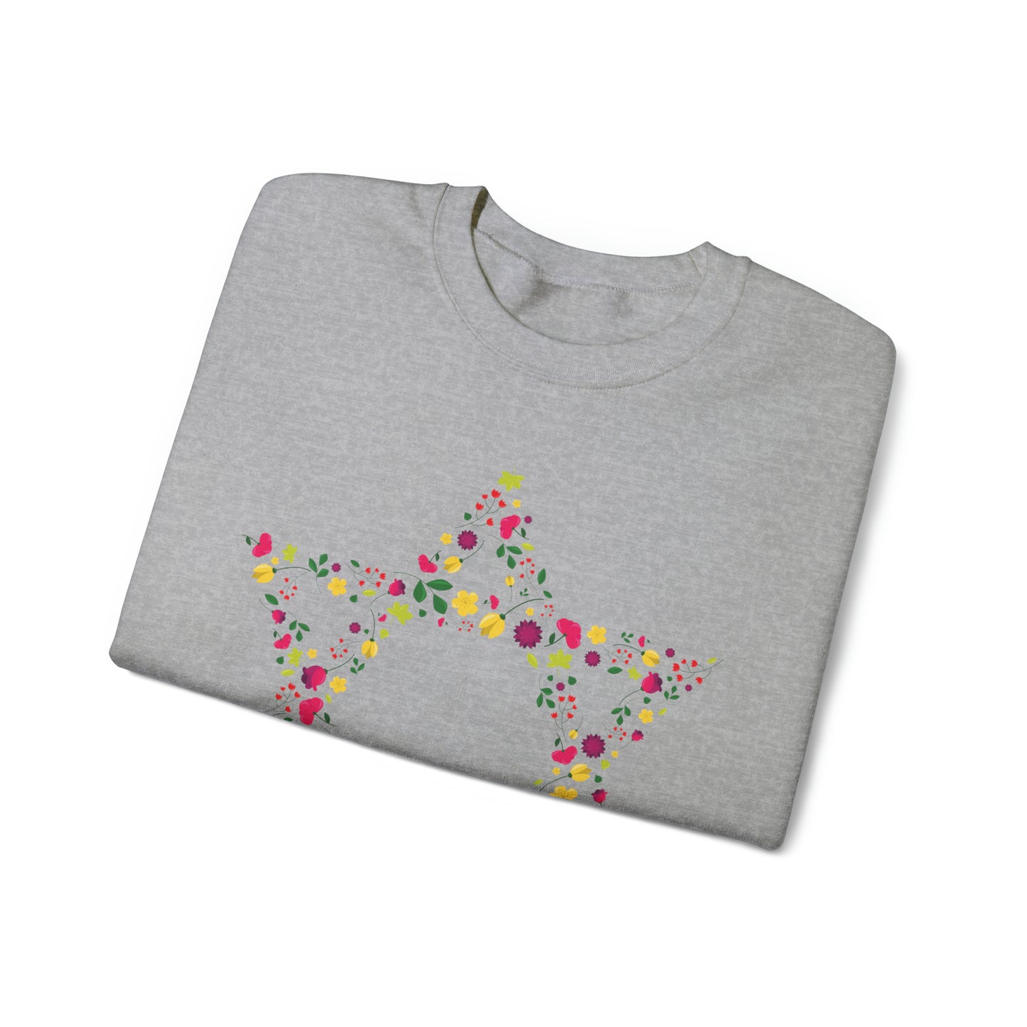 Star of David Flowers Crewneck Sweatshirt