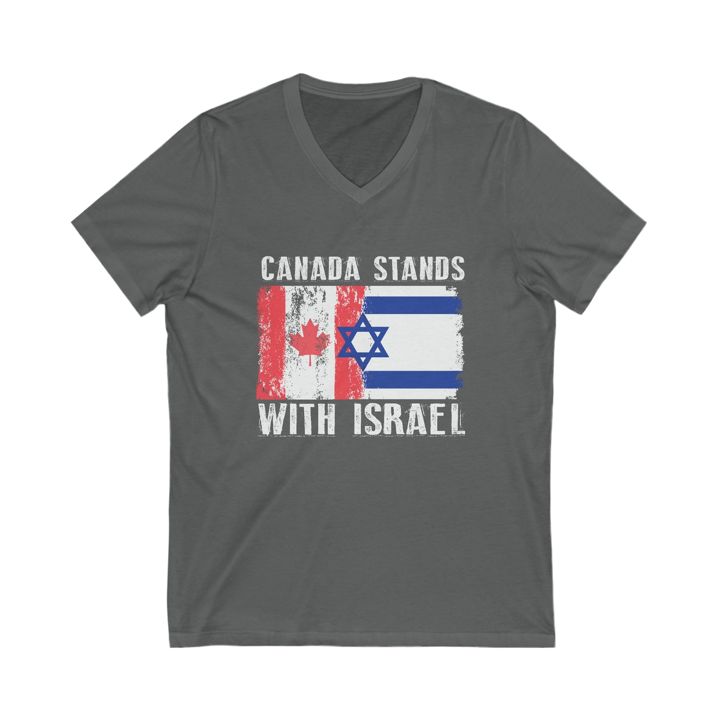 Canada Stands With Israel V-Neck Tee